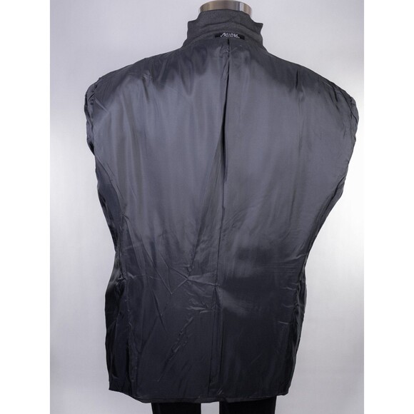 MANI Men's Sport Coat Suit Jacket 3-Button Wool Solid Gray Blazer Sz 48L - Picture 12 of 14